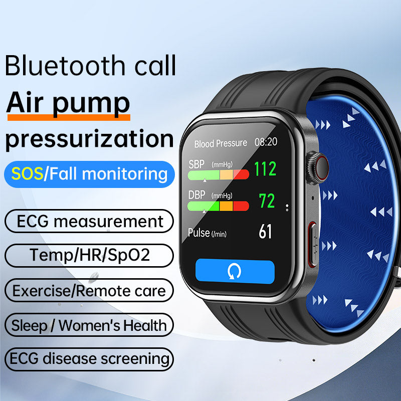 VWAR K2 Air Pump Blood Pressure Smart Watch with ECG Monitoring for Huawei IOS