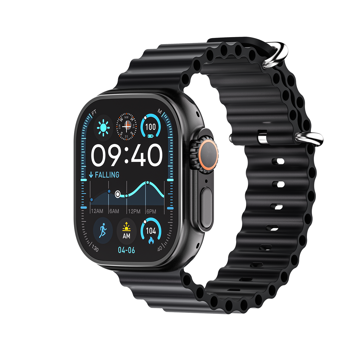 VWAR AI Ultra 5 49mm Smart Watch | WhatsApp Reply, Voice Assistant, ChatGPT, 3ATM Waterproof