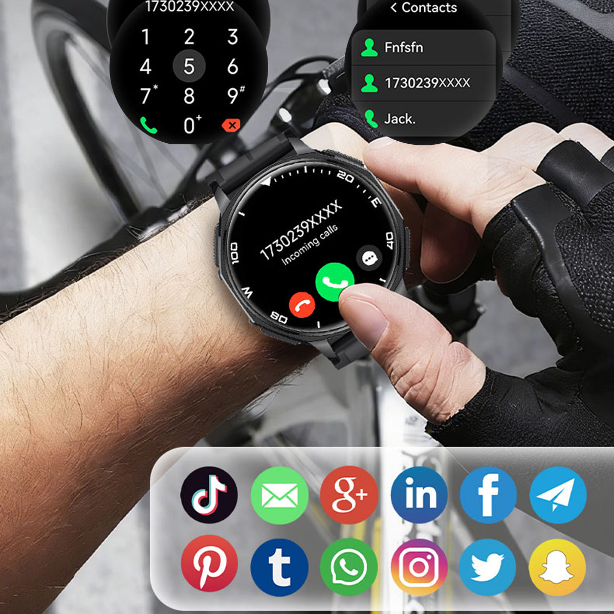 VWAR GPS Smart Watch- Dual Band Offline Maps, ChatGPT, 4 Function Buttons