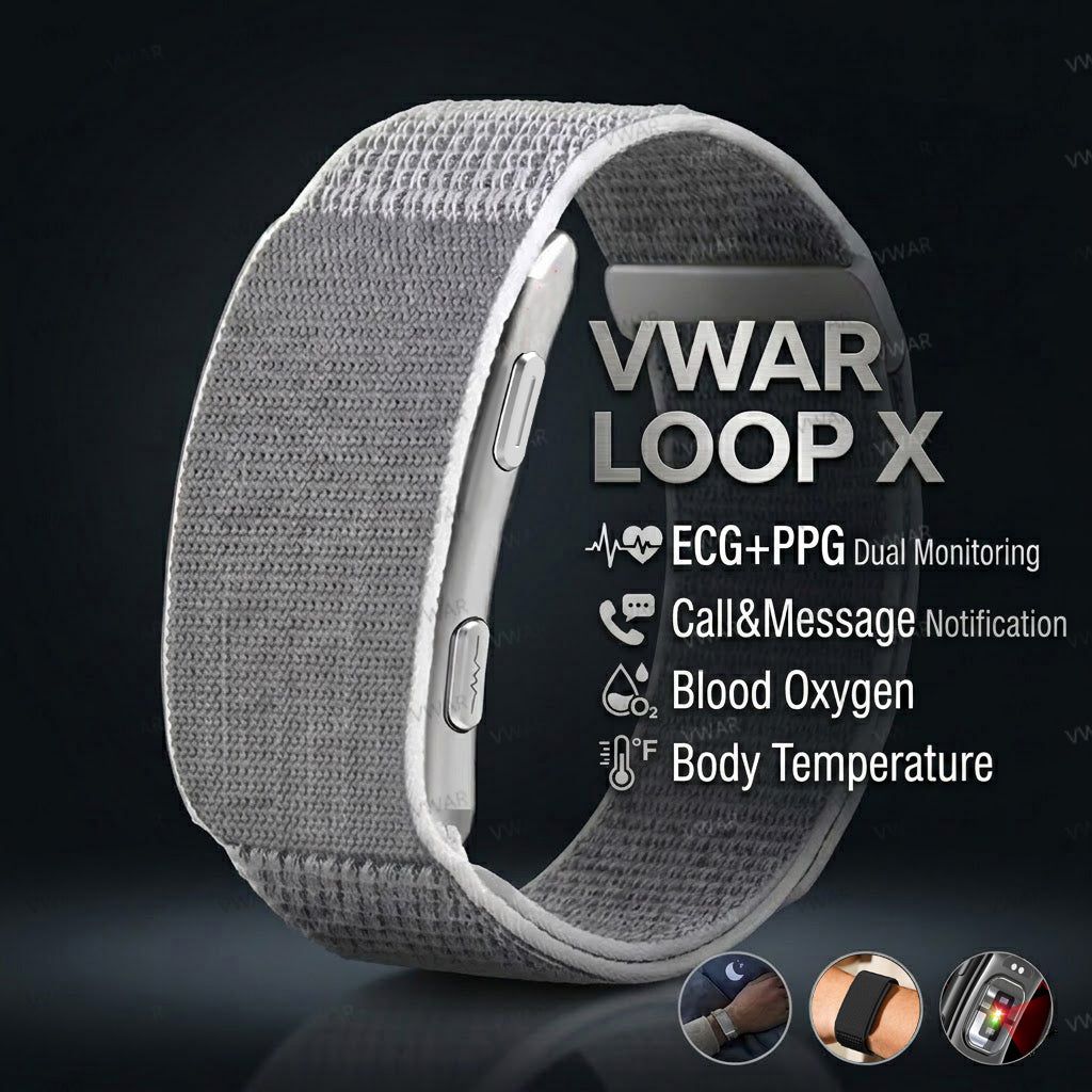 Pulsera de actividad VWAR Loop X – Pulsera inteligente ECG sin pantalla para recuperación y seguimiento de la salud