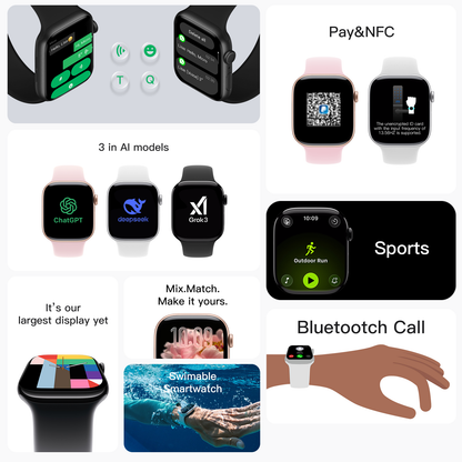 VWAR W11 Pro reloj inteligente 46mm | WhatsApp Reply, asistente de voz, ChatGPT, 3ATM resistente al agua