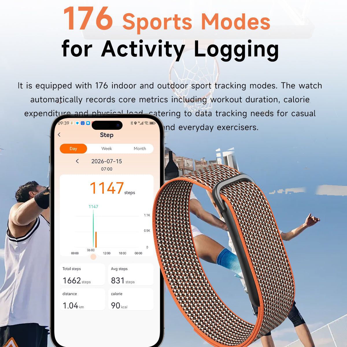 VWAR AIR Screenless Smart Band with Al Analysis Blood Oxygen 180+ Sport Modes Health Fitness Tracker