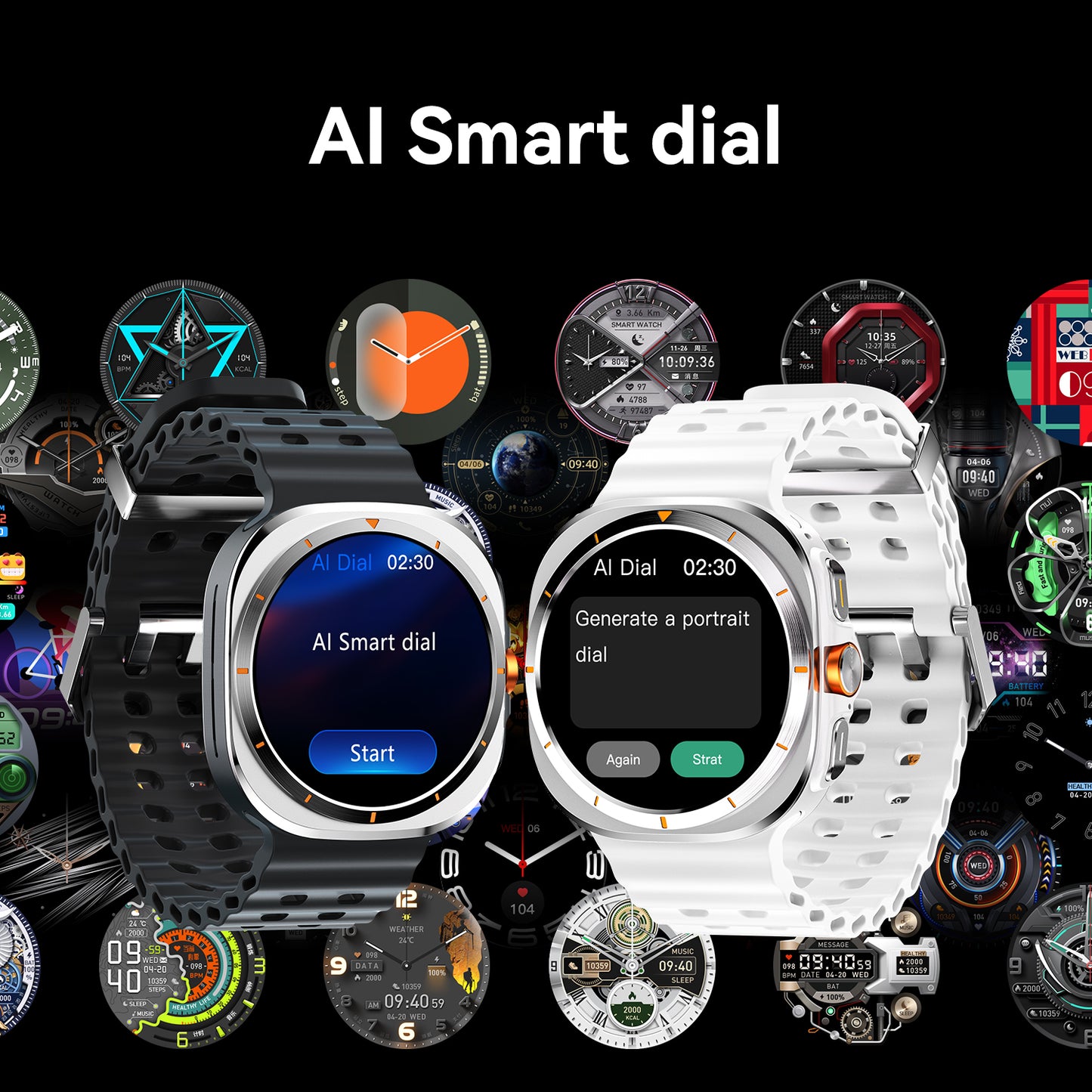 VWAR Ultra 7 Pro (GPS) Smartwatch 47mm - 3ATM Water Resistance, AI Features, Bluetooth Calling, Fitness Tracking