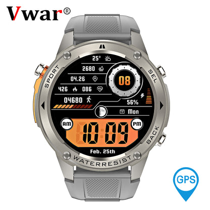 VWAR AIR4 Ultra – GPS-Smartwatch, integriertes Dualband-GNSS, 4 GB RAM, Kompass, barometrischer Höhenmesser, 10 ATM-Sprachanrufe