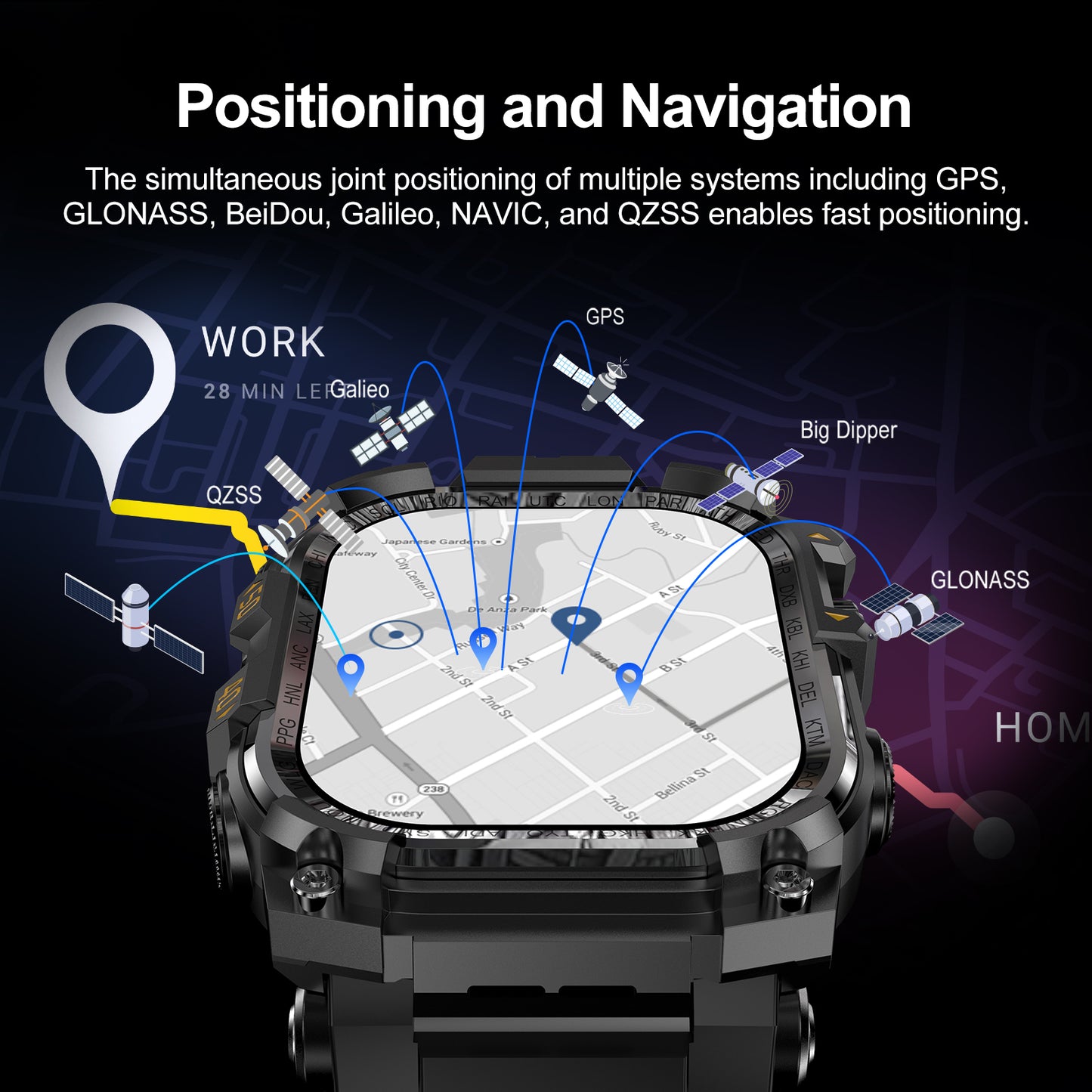 VWAR TANK Z2 Ultra táctico 4G reloj inteligente - linterna, AMOLED, GPS, cámara Android reloj inteligente