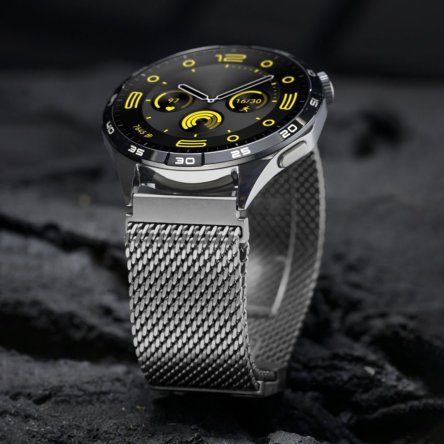 Armband aus reinem Titan, kompatibel mit Galaxy Watch 3 45 mm/Galaxy Watch 46 mm, Herren-Armband mit 22 mm Mailänder Schlaufe, schnelle Passform, Business-Uhrenarmband für Gear S3 Frontier/Classic