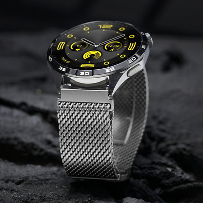 Armband aus reinem Titan, kompatibel mit Galaxy Watch 3 45 mm/Galaxy Watch 46 mm, Herren-Armband mit 22 mm Mailänder Schlaufe, schnelle Passform, Business-Uhrenarmband für Gear S3 Frontier/Classic