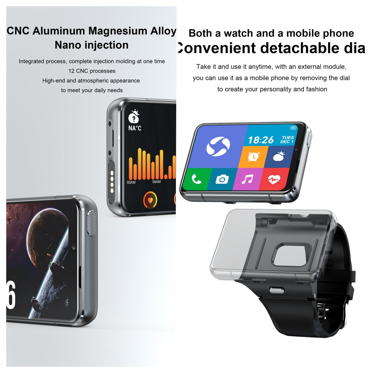 VWAR Nebula X Pro Smart teléfono Watch: 4G LTE sistema Android | 2.88" pantalla | 1300W HD Dual Camara