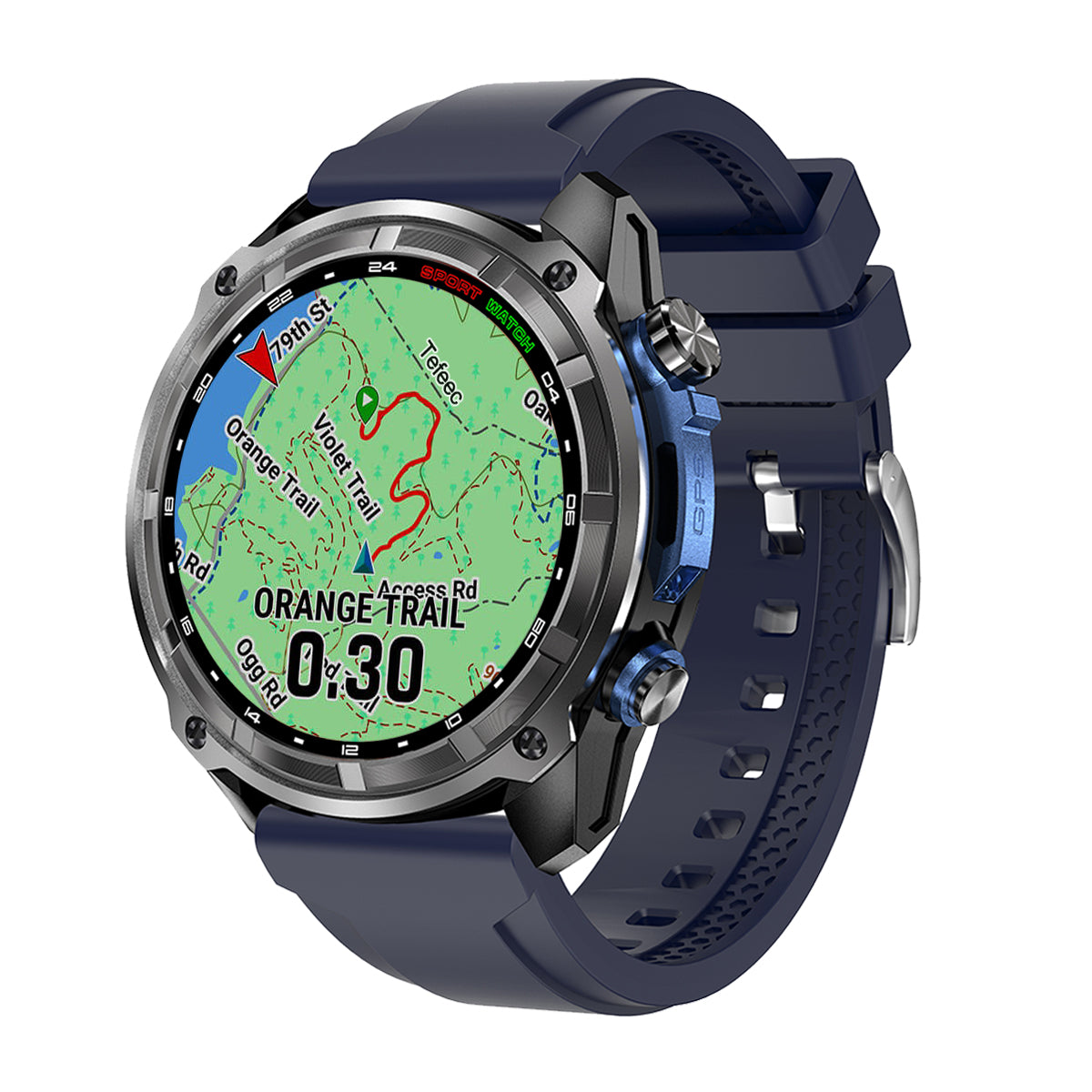 VWAR DT G1 táctico reloj inteligente con GPS mapa offline, 4GB Memory, 3 ATM resistente al agua hombre militar Watches