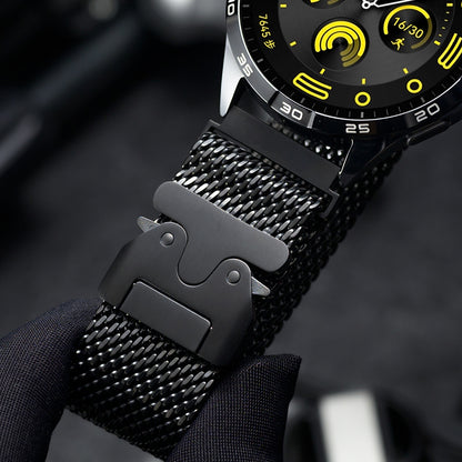 Armband aus reinem Titan, kompatibel mit Galaxy Watch 3 45 mm/Galaxy Watch 46 mm, Herren-Armband mit 22 mm Mailänder Schlaufe, schnelle Passform, Business-Uhrenarmband für Gear S3 Frontier/Classic