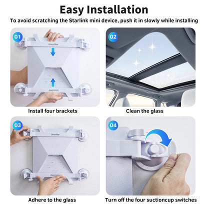Portable para Starlink Mini Sunroof Suction Cup Mount para Suction Starlink Mini Mounting Kit para Car Sunroof/Rear Window/Front