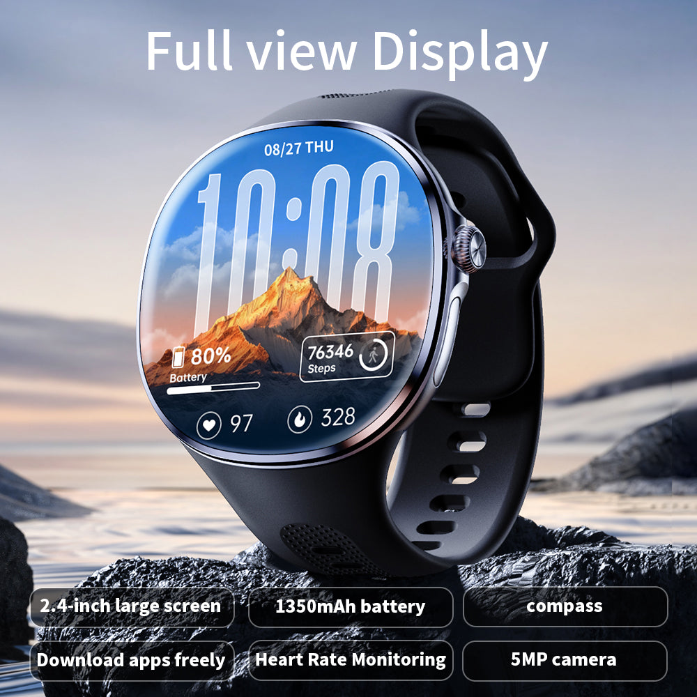 VWAR CORE4 Ultra 4G LTE Android Smart Watch | 5MP Camera | 2.4" AMOLED Screen | 1350mAh battery