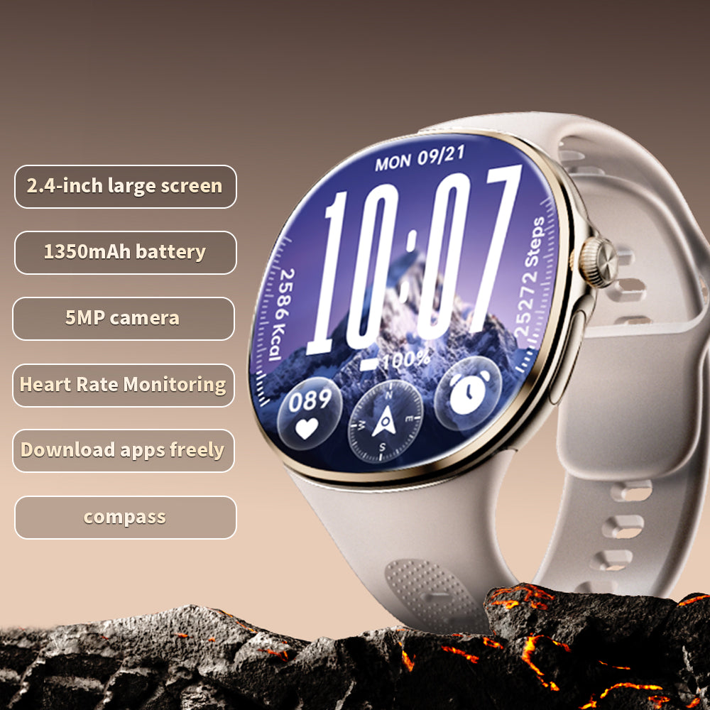VWAR CORE4 Ultra 4G LTE Android Smart Watch | 5MP Camera | 2.4" AMOLED Screen | 1350mAh battery