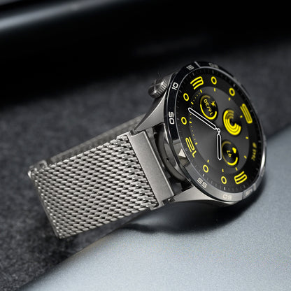 Armband aus reinem Titan, kompatibel mit Galaxy Watch 3 45 mm/Galaxy Watch 46 mm, Herren-Armband mit 22 mm Mailänder Schlaufe, schnelle Passform, Business-Uhrenarmband für Gear S3 Frontier/Classic
