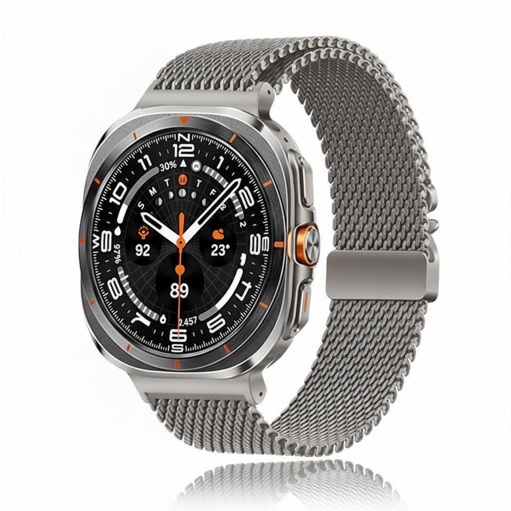 Pure titanio correa para Samsung Galaxy Watch 8/8 Classic Milanese Loop correa