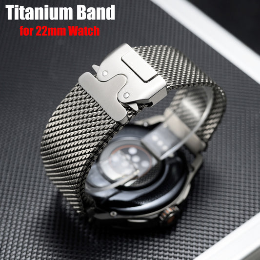 Armband aus reinem Titan, kompatibel mit Galaxy Watch 3 45mm/Galaxy Watch 46mm – vwar