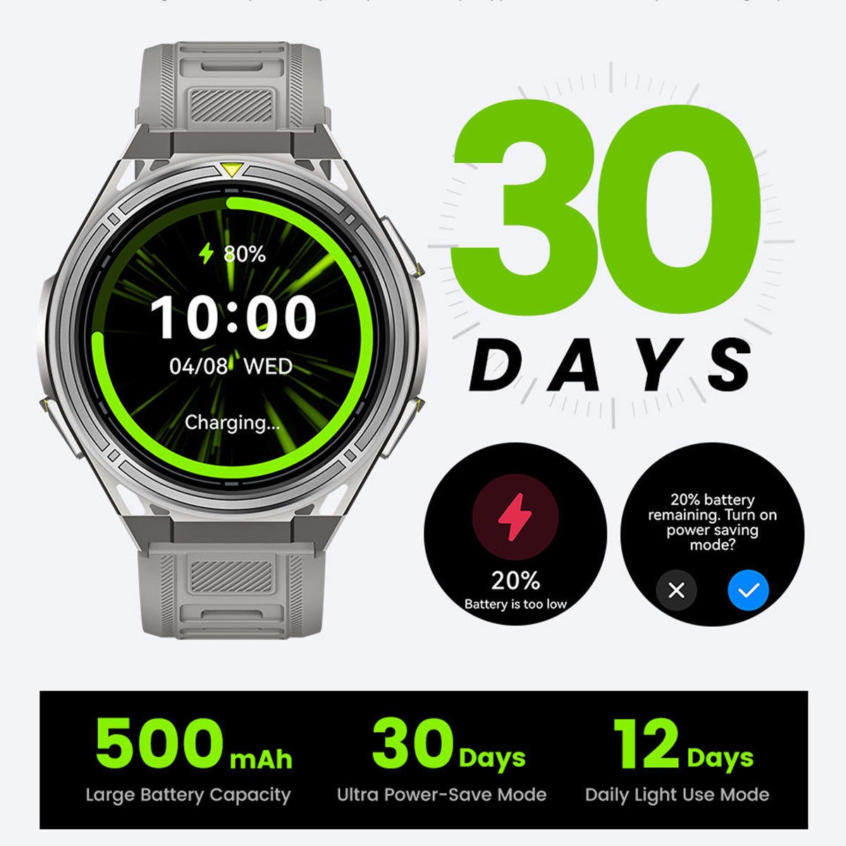 VWAR Tank X2 Pro Smartwatch – GPS-Offline-Karten/Musik, AMOLED-Display, 5 ATM wasserdicht