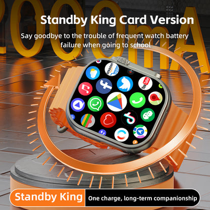 VWAR S11 Ultra 3 Smart Watch 4G LTE Android System- Touch Zoom Button| Rotating Camera| 1350mAh Big Battery| 3GB Ram 32GB ROM