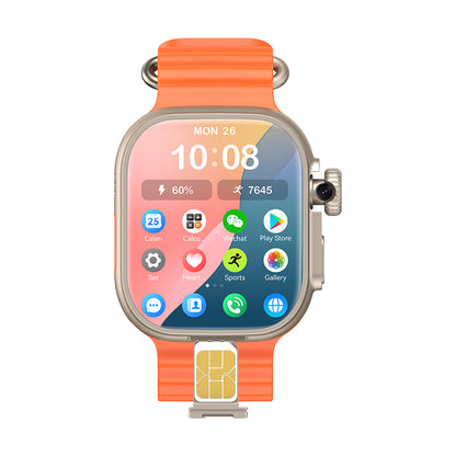 VWAR Ultra X 4G Android Smartwatch mit SIM, GPS, austauschbarem Akku, 4GB+64GB