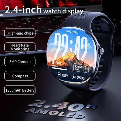 VWAR CORE4 Ultra 4G LTE Android Smart Watch | 5MP Camera | 2.4" AMOLED Screen | 1350mAh battery