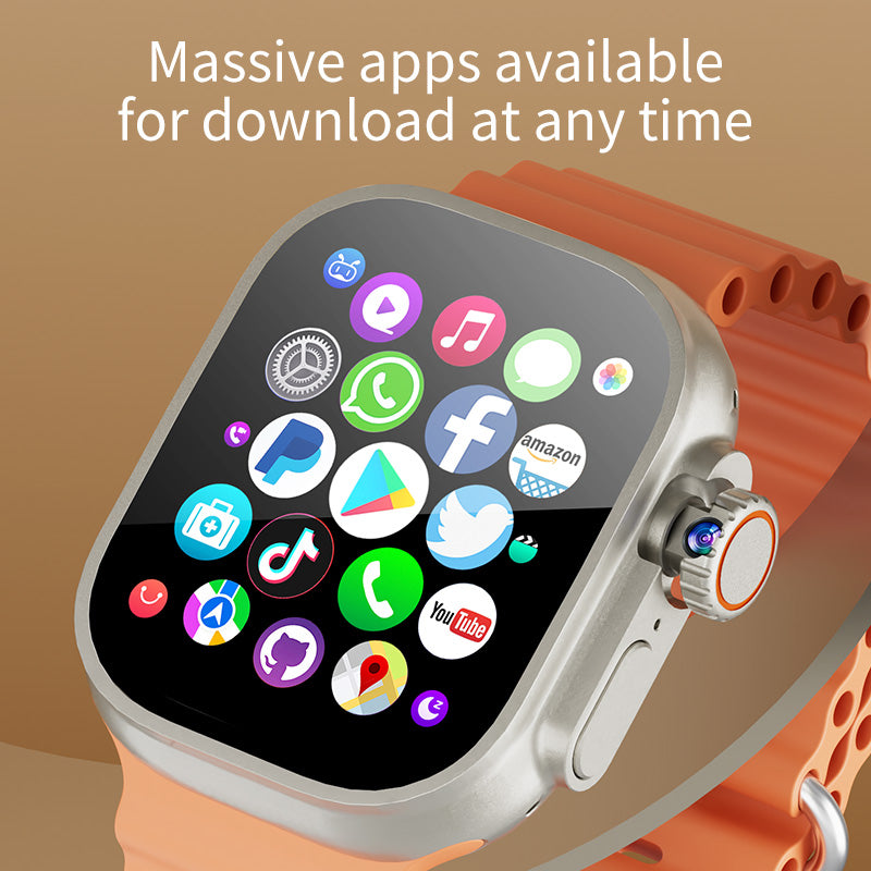 VWAR XS Ultra Android Smart Watch 4G LTE, 4 GB RAM 64 GB ROM, 1280 mAh großer Akku, Google Play Store