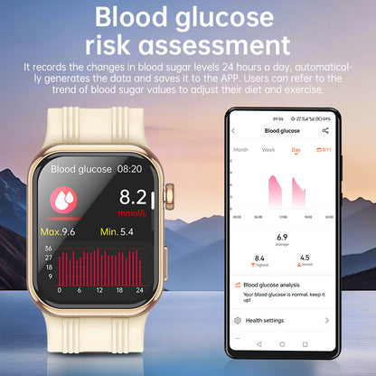 VWAR K2 Air Pump Blood Pressure Smart Watch with ECG Monitoring for Huawei IOS