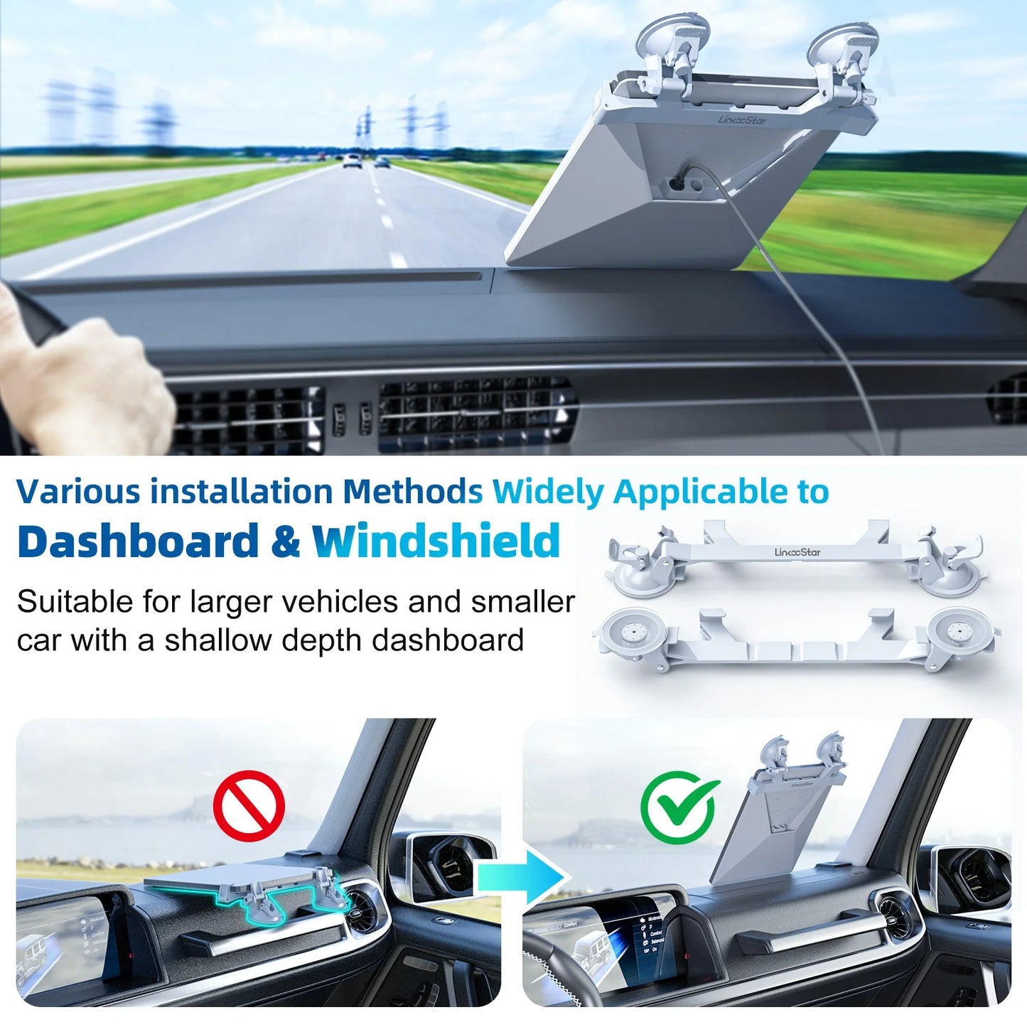 Portable para Starlink Mini Sunroof Suction Cup Mount para Suction Starlink Mini Mounting Kit para Car Sunroof/Rear Window/Front
