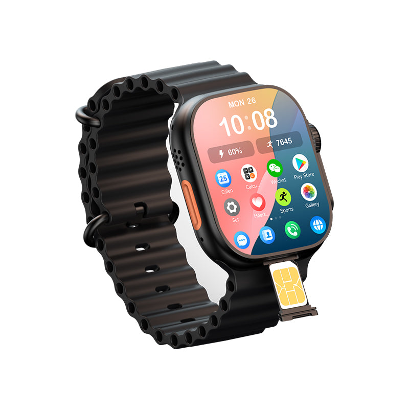 VWAR Ultra X 4G Android Smartwatch mit SIM, GPS, austauschbarem Akku, 4GB+64GB