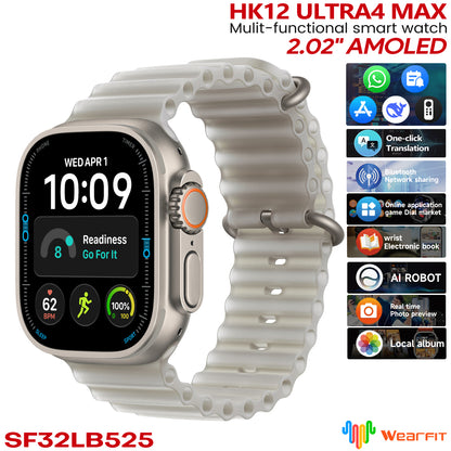 VWAR HK12 ULTRA 4 MAX Smart Watch – OS27 AI Smartwatch Support Whatsapp Reply