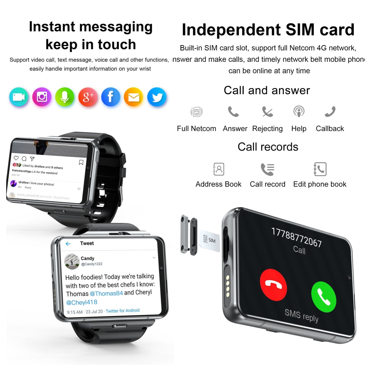 VWAR Nebula X Pro Smart teléfono Watch: 4G LTE sistema Android | 2.88" pantalla | 1300W HD Dual Camara