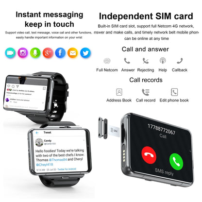 VWAR Nebula X Pro Smart teléfono Watch: 4G LTE sistema Android | 2.88" pantalla | 1300W HD Dual Camara