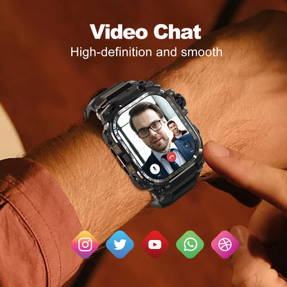 VWAR TANK Z2 Ultra táctico 4G reloj inteligente - linterna, AMOLED, GPS, cámara Android reloj inteligente