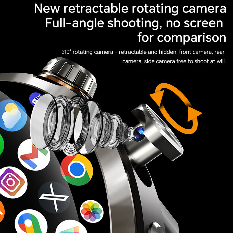 VWAR Core5 4G LTE Smart Watch- Android 13/Bluetooth Dual System, Dual Camera, 1.75" AMOLED Screen