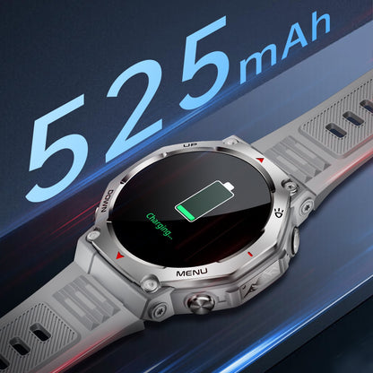 VWAR T-Rex Smartwatch mit Taschenlampe & UV-Licht 5ATM Wasserdichter Bluetooth-Anruf