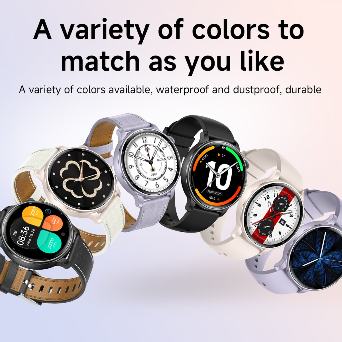Vwar Lily 2 Damen-Smartwatch mit integriertem GPS 1.32" Fitnessuhr mit AMOLED-Bildschirm, 30 m wasserdicht, Bluetooth-Anruffunktion