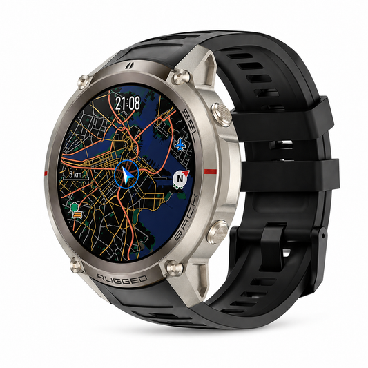 VWAR T-Rex 4 GPS Offline-Karten Smartwatch für Herren, 5ATM Wasserdicht