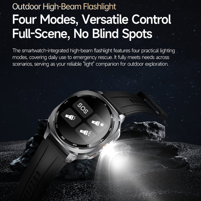 VWAR U8 Ultra Smartwatch, integrierte GPS-Taschenlampe, 3 ATM wasserdicht, für Samsung IOS