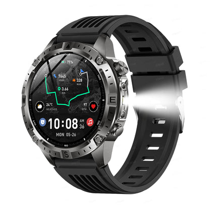 VWAR Trek GPS-Smartwatch mit Offline-Karten, Taschenlampe, 5 ATM wasserdicht, 2 GB Speicher, lokale Musikaufzeichnung