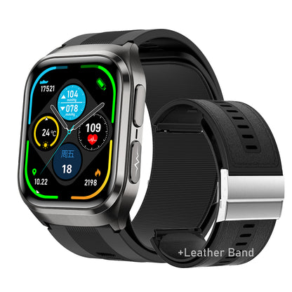 VWAR D2 Pro Medical Grade Smart Watch Air Pump Air Bag Blood Pressure Monitor ECG Non-invasive Blood Sugar Heart Rate Uric Acid Elder Watch for Huawei IOS Phone