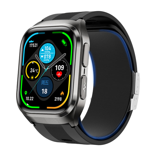 VWAR D2 Pro Medical Grade Smart Watch Air Pump Air Bag Blood Pressure Monitor ECG Non-invasive Blood Sugar Heart Rate Uric Acid Elder Watch for Huawei IOS Phone