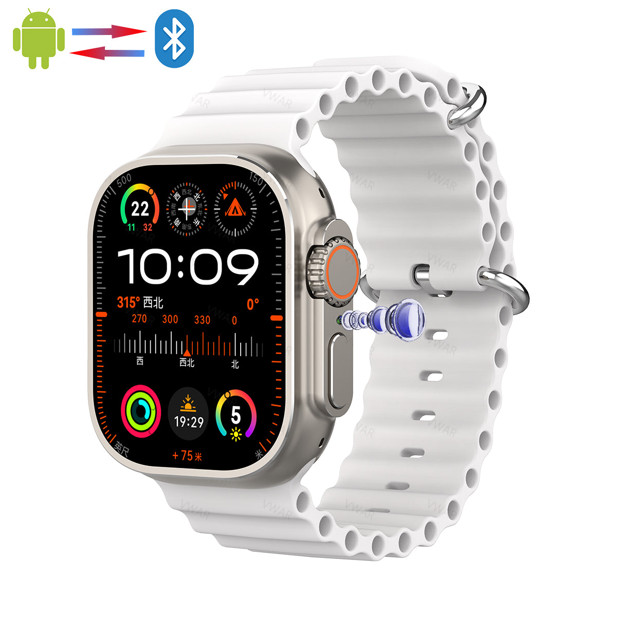 VWAR DT Ultra 3 Smartwatch 4G LTE Android 9.1| Eingebaute Kamera mit GPS-AMOLED-Bildschirm