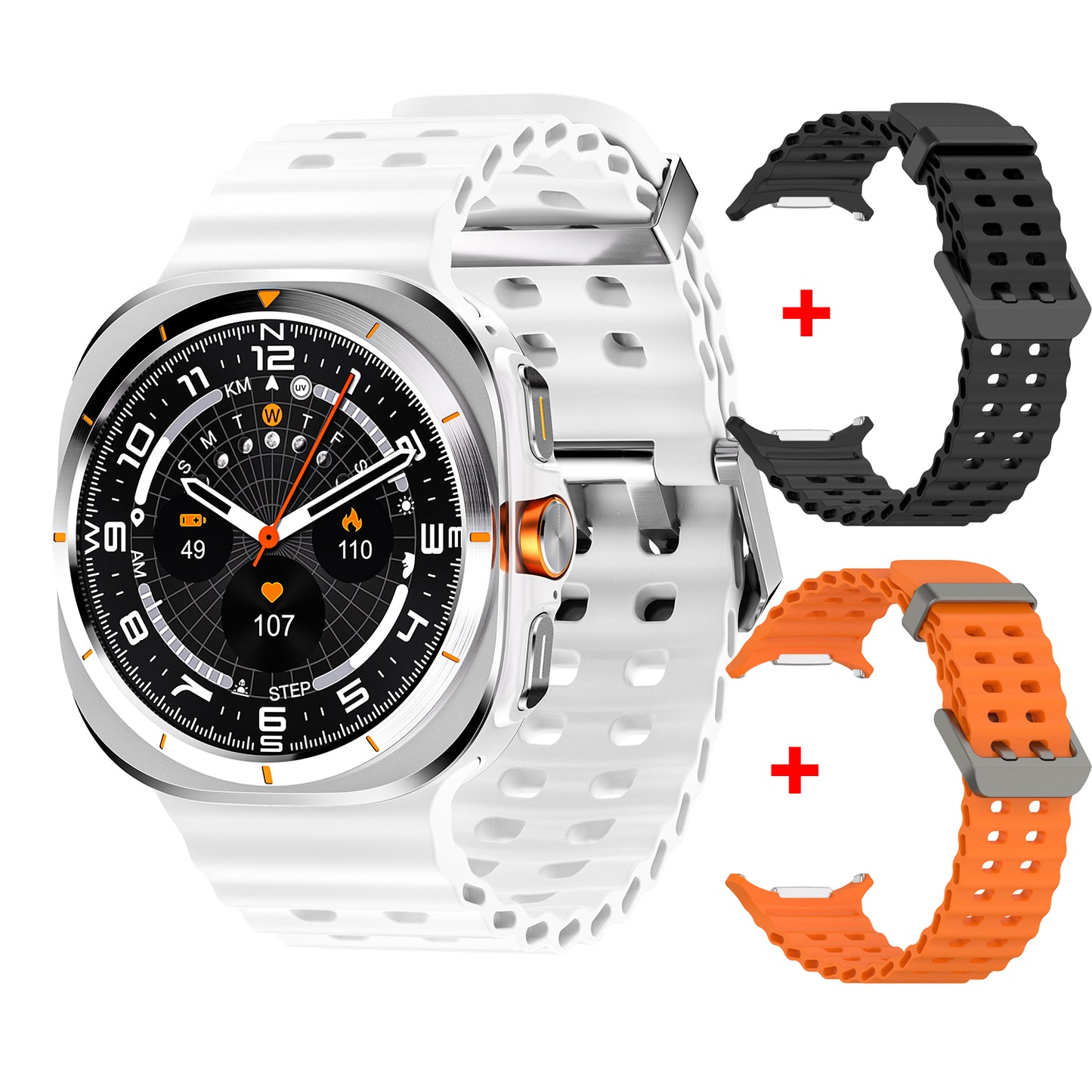 VWAR Ultra 7 Pro (GPS) Smartwatch 47mm - 3ATM Water Resistance, AI Features, Bluetooth Calling, Fitness Tracking
