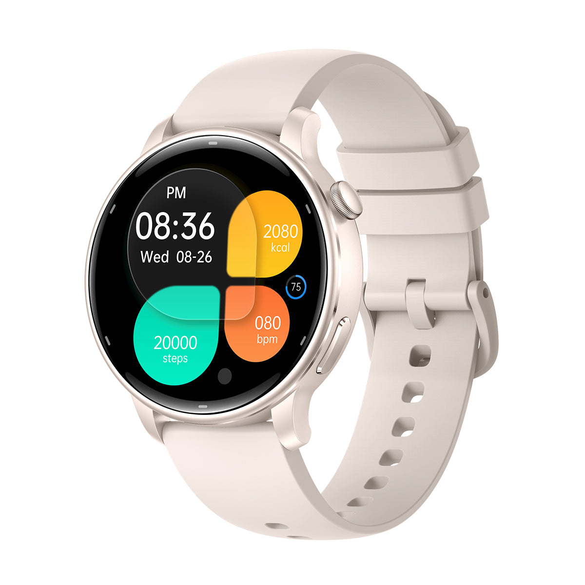 Vwar Lily 2 Damen-Smartwatch mit integriertem GPS 1.32" Fitnessuhr mit AMOLED-Bildschirm, 30 m wasserdicht, Bluetooth-Anruffunktion