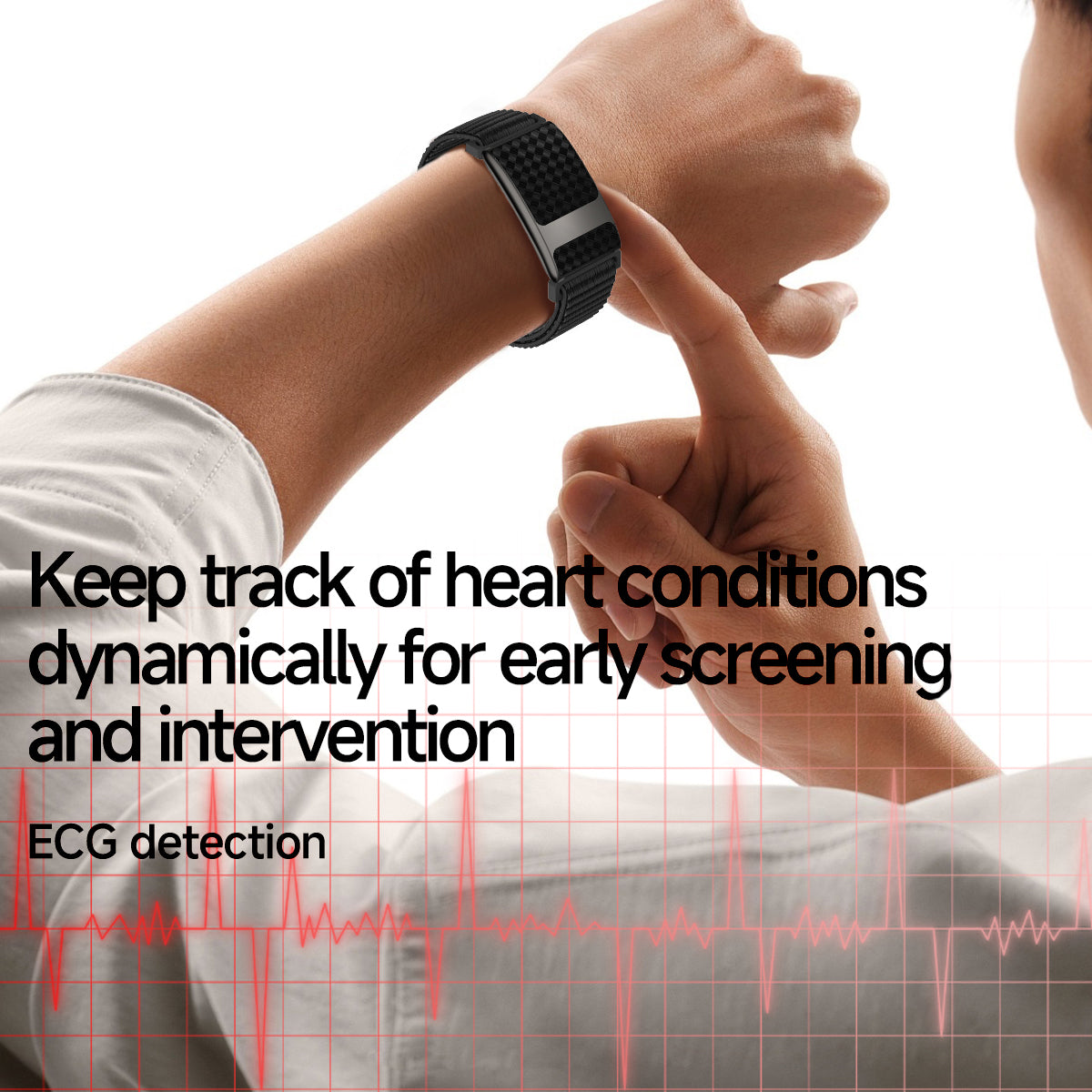 VWAR FLOW Screen-Free ECG Smart Health Band with HRV & Health Monitoring