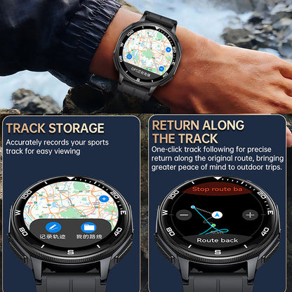 VWAR GPS Smart Watch- Dual Band Offline Maps, ChatGPT, 4 Function Buttons