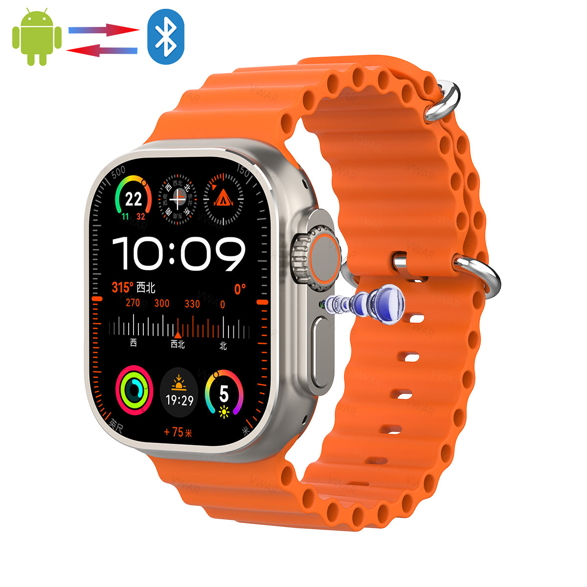 VWAR DT Ultra 3 Smartwatch 4G LTE Android 9.1| Eingebaute Kamera mit GPS-AMOLED-Bildschirm