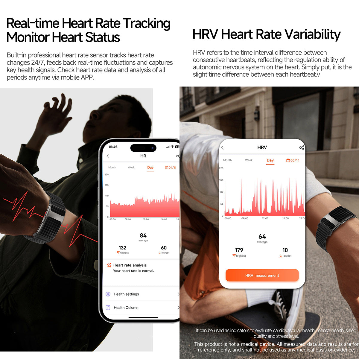 VWAR FLOW Screen-Free ECG Smart Health Band with HRV & Health Monitoring