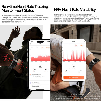 VWAR FLOW Screen-Free ECG Smart Health Band with HRV & Health Monitoring