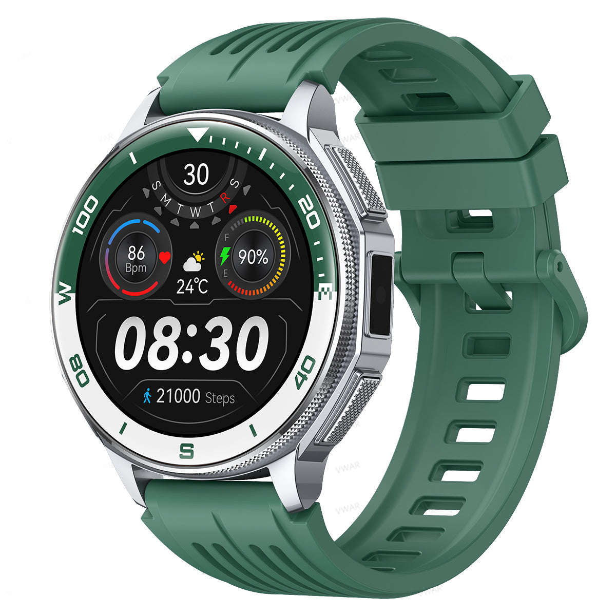 VWAR GPS Smart Watch- Dual Band Offline Maps, ChatGPT, 4 Function Buttons