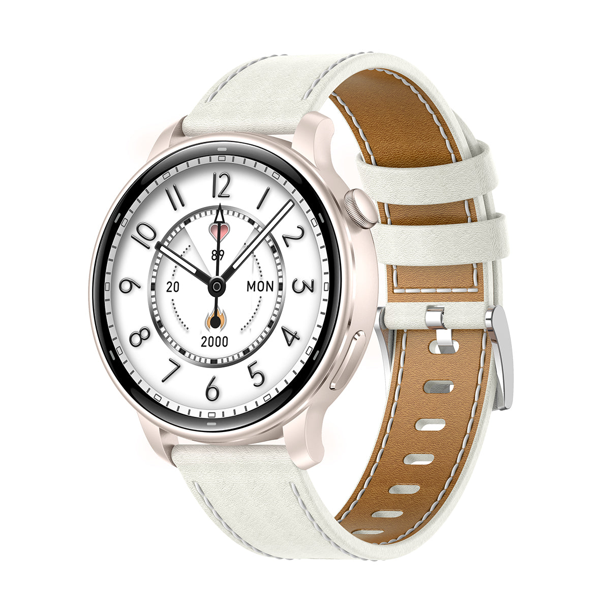 Vwar Lily 2 Damen-Smartwatch mit integriertem GPS 1.32" Fitnessuhr mit AMOLED-Bildschirm, 30 m wasserdicht, Bluetooth-Anruffunktion